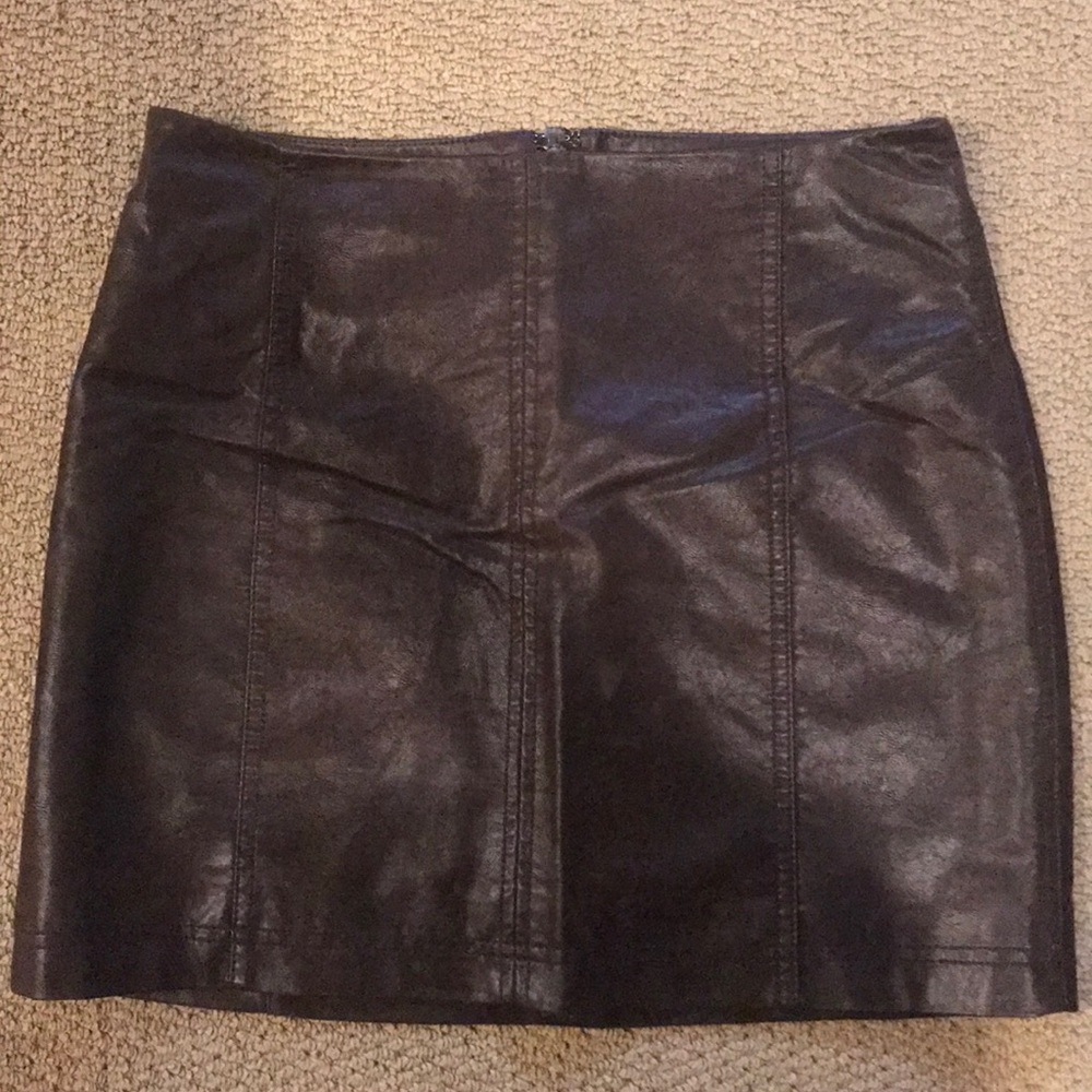 Free People vegan leather skirt